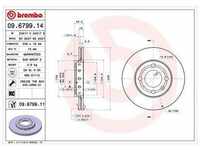 Brembo Bremsscheibe Vorderachse Belüftet [Hersteller-Nr. 09.6799.11] für...