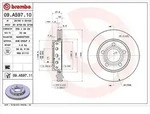 Brembo Bremsscheibe [Hersteller-Nr. 09.A597.11] f&uuml;r VW, Audi
