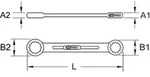 Ks Tools CHROMEplus Doppel-Ringschl&uuml;ssel, XL, 20x22mm [Hersteller-Nr. 518.1809]