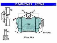 Ate CERAMIC Bremsbelagsatz hinten [Hersteller-Nr. 13.0470-2845.2] für Renault