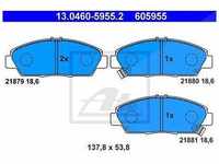 Ate Bremsbelagsatz Vorderachse [Hersteller-Nr. 13.0460-5955.2] für Honda, Rover