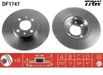 Trw Bremsscheibe [Hersteller-Nr. DF1747] f&uuml;r Alfa Romeo, Lancia, Fiat
