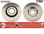 Trw 1x Bremsscheibe Vorderachse Bel&uuml;ftet [Hersteller-Nr. DF4262S] f&uuml;r Audi, VW,