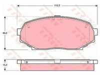 Trw Bremsbelagsatz, Scheibenbremse [Hersteller-Nr. GDB1028] für Mazda
