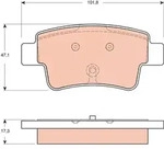Trw Bremsbel&auml;ge hinten (Satz) [Hersteller-Nr. GDB1656] f&uuml;r Fiat, Abarth