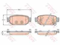 Trw Bremsbelagsatz, Scheibenbremse [Hersteller-Nr. GDB2172] für Mazda