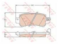 Trw Bremsbelagsatz, Scheibenbremse [Hersteller-Nr. GDB3539] für Mazda