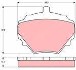 Trw Bremsbelagsatz, Scheibenbremse [Hersteller-Nr. GDB974] f&uuml;r Vauxhall, Land...