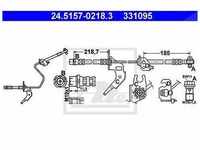 Ate Bremsschlauch [Hersteller-Nr. 24.5157-0218.3] für Opel