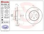 Brembo Bremsscheibe [Hersteller-Nr. 08.8163.11] f&uuml;r Smart, Mitsubishi, Kia