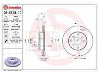 Brembo Bremsscheibe [Hersteller-Nr. 09.6748.10] für Daihatsu