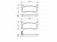 Bosch Bremsbelagsatz, Scheibenbremse [Hersteller-Nr. 0986494482] für Mazda