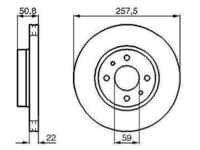 Bosch Bremsscheibe [Hersteller-Nr. 0986478512] für Alfa Romeo, Fiat, Lancia