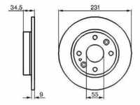 Bosch Bremsscheibe [Hersteller-Nr. 0986478242] für Mazda
