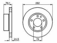 Bosch Bremsscheibe Vorderachse Belüftet [Hersteller-Nr. 0986478217] für BMW