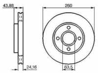Bosch Bremsscheibe [Hersteller-Nr. 0986478671] für Ford
