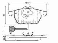 Bosch Bremsbelagsatz, Scheibenbremse [Hersteller-Nr. 0986424482] für Audi, VW
