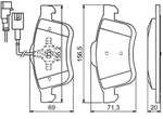 Bosch Bremsbel&auml;ge mit VWK vorne (Satz) [Hersteller-Nr. 0986494453] f&uuml;r Opel,