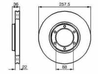 Bosch Bremsscheibe [Hersteller-Nr. 0986478596] für Isuzu, Opel