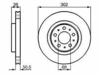 Bosch Bremsscheibe [Hersteller-Nr. 0986478454] für Volvo