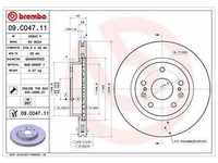 Brembo Bremsscheibe Vorderachse Belüftet [Hersteller-Nr. 09.C047.11] für...