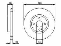 Bosch Bremsscheibe Vorderachse Belüftet [Hersteller-Nr. 0986479472] für Mazda