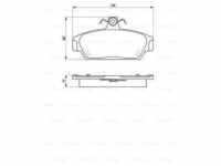 Bosch Bremsbelagsatz, Scheibenbremse [Hersteller-Nr. 0986424092] für Lada, Mg,...