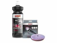 Sonax 1x 1 l PROFILINE Poliermittel Ultimate Cut + 4x Lammwollpad 80mm