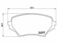 Brembo Bremsbelagsatz, Scheibenbremse [Hersteller-Nr. P49043] für Mazda