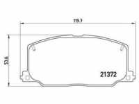 Brembo Bremsbelagsatz, Scheibenbremse [Hersteller-Nr. P83016] für Lexus, Toyota