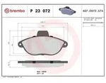 Brembo Bremsbelagsatz, Scheibenbremse [Hersteller-Nr. P23072] f&uuml;r Fiat,...