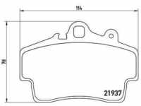 Brembo Bremsbelagsatz, Scheibenbremse [Hersteller-Nr. P65007] für Porsche