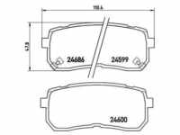 Brembo Bremsbeläge hinten (Satz) [Hersteller-Nr. P30035] für Hyundai, Kia