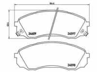 Brembo Bremsbeläge vorne (Satz) [Hersteller-Nr. P30041] für Hyundai, Kia