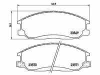 Brembo Bremsbelagsatz, Scheibenbremse [Hersteller-Nr. P30013] für Hyundai,...