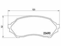 Brembo Bremsbelagsatz, Scheibenbremse [Hersteller-Nr. P49027] für Mazda