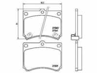 Brembo Bremsbelagsatz, Scheibenbremse [Hersteller-Nr. P49011] für Mazda