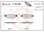 Brembo Bremsbel&auml;ge vorne (Satz) [Hersteller-Nr. P59084] f&uuml;r Opel, Vauxhall