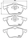 Brembo Bremsbelagsatz, Scheibenbremse [Hersteller-Nr. P85036] f&uuml;r VW, Audi