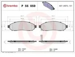 Brembo Bremsbel&auml;ge vorne (Satz) [Hersteller-Nr. P56059] f&uuml;r Nissan