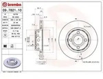 Brembo Bremsscheibe [Hersteller-Nr. 09.7821.10] f&uuml;r Audi