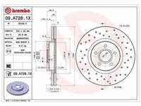 Brembo Bremsscheibe [Hersteller-Nr. 09.A728.1X] für Ford, Volvo