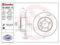 Brembo Bremsscheibe Hinterachse Voll [Hersteller-Nr. 08.B829.10] für Nissan,...