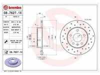 Brembo Bremsscheibe Hinterachse Voll [Hersteller-Nr. 08.7627.1X] für...
