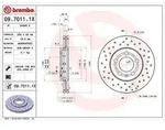 Brembo Bremsscheibe Vorderachse bel&uuml;ftet [Hersteller-Nr. 09.7011.1X] f&uuml;r Audi, VW,
