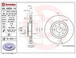 Brembo Bremsscheibe Vorderachse Bel&uuml;ftet [Hersteller-Nr. 09.4939.11] f&uuml;r Alfa