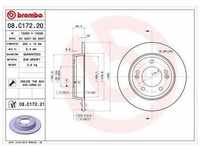 Brembo Bremsscheibe Hinterachse Voll [Hersteller-Nr. 08.C172.21] für Hyundai,...