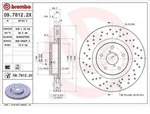 Brembo 1x Bremsscheibe [Hersteller-Nr. 09.7812.2X] f&uuml;r Subaru, Toyota
