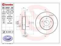 Brembo Bremsscheibe Hinterachse Voll [Hersteller-Nr. 08.9461.21] für Nissan
