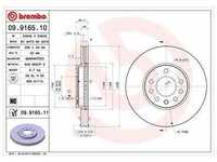 Brembo Bremsscheibe Vorderachse Belüftet [Hersteller-Nr. 09.9165.11] für...
